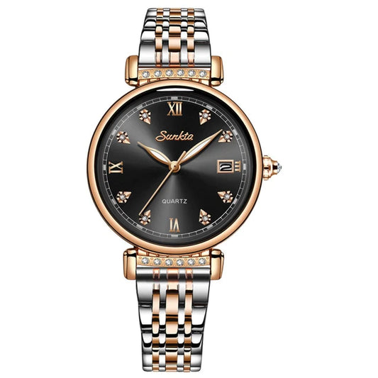 SUNKTA New Rose Gold Women Watch